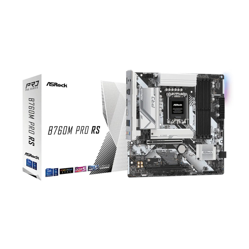 ASRock B760M Pro RS | LGA1700, DDR4, Micro-ATX, Budget